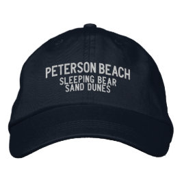 Peterson Beach Michigan Embroidered Baseball Hat 刺繍入りキャップ