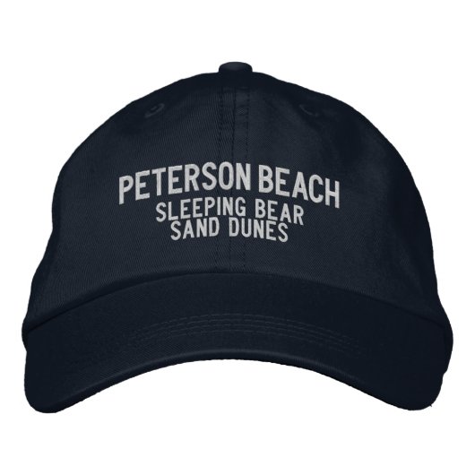 Peterson Beach Michigan Embroidered Baseball Hat 刺繍入りキャップ (正面)