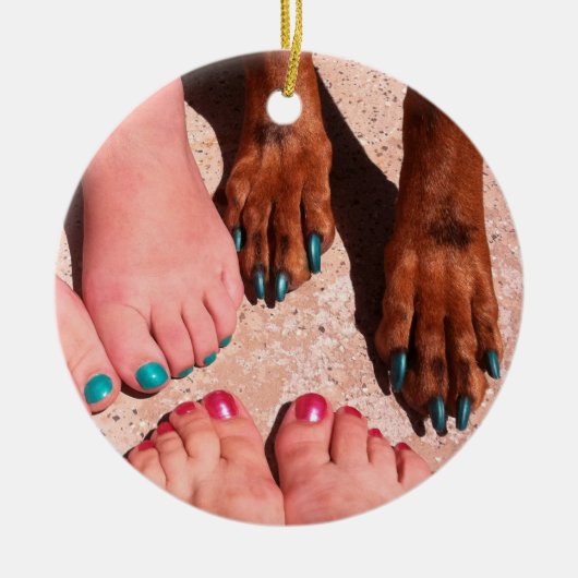 Peticure -ペディキュアのスパ日 セラミックオーナメント (正面)