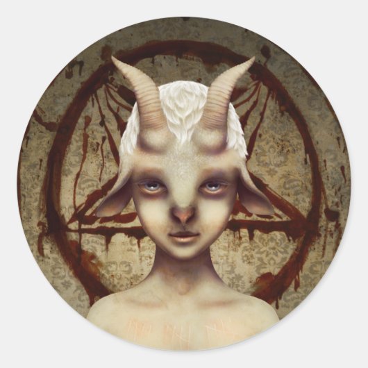 PETIT BAPHOMETシール ラウンドシール (正面)