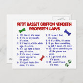 PETIT BASSET GRIFFON VENDEEN財産法2 ポストカード (正面/裏面)