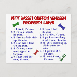 PETIT BASSET GRIFFON VENDEEN財産法2 ポストカード