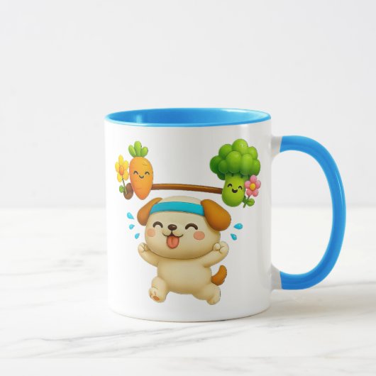 Petit chien kawaï sportif マグカップ (右)