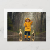 Petit enfant et canards ポストカード (正面/裏面)