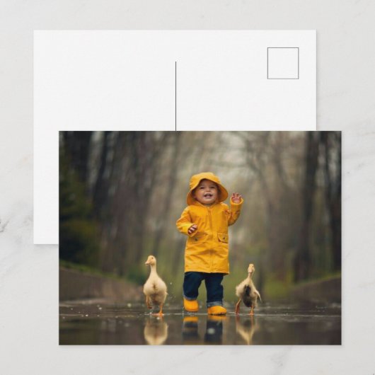 Petit enfant et canards ポストカード (正面/裏面)