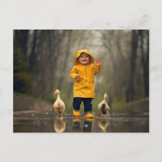 Petit enfant et canards ポストカード (正面)