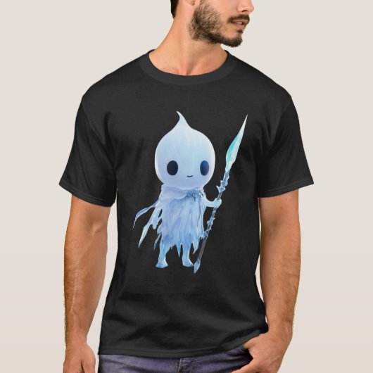 ❄️ Petit Fantôme de Glace - Illustration Kawaii Tシャツ (正面)