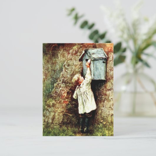 Petit garçon et lettre ポストカード (スタンド正面)