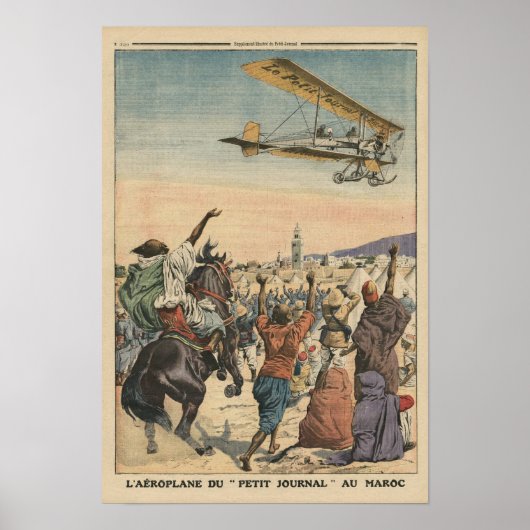 Petit Journalの飛行機向飛んでいるき ポスター (正面)