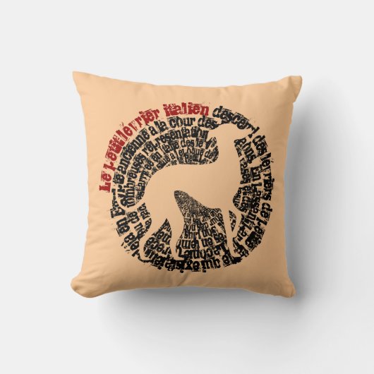 Petit lévrier italien クッション (正面)