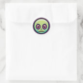 Petit monstre d'halloween ラウンドシール (バッグ)