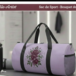 Petit Sac de Sport Bouquet de Violettes ダッフルバッグ