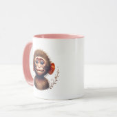 Petit singe drôle de grimace. マグカップ (正面左)