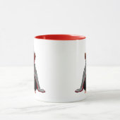 Petit singe héros avec une cape. マグカップ (中央)