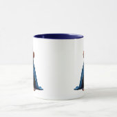 Petit singe héros avec une cape. マグカップ (中央)