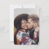 Petite & ミニマル All-In-One QRコードフォト結婚ズ 招待状 (裏面)