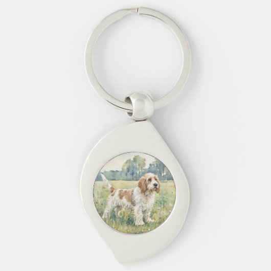 Petite Basset Griffon Vandeen  - PBGV キーホルダー (正面)