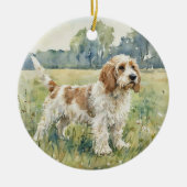 Petite Basset Griffon Vandeen - PBGV セラミックオーナメント (正面)