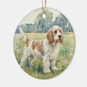 Petite Basset Griffon Vandeen - PBGV セラミックオーナメント (左)