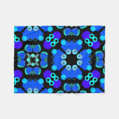 Petite couverture polaire bleu et noire フリースブランケット (正面(横))