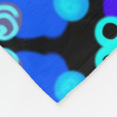 Petite couverture polaire bleu et noire フリースブランケット (角)