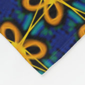 Petite couverture polaire de bleu et jaune フリースブランケット (角)