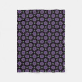 Petite couverture polaire mauve et noire フリースブランケット