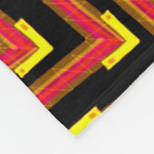 Petite couverture polaire rouge noir et jaune フリースブランケット (角)