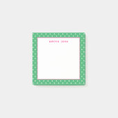 Petite Dots Pink and Green Personalized ポストイット (正面)