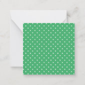 Petite Dots Pink and Green Personalized Small ノートカード (裏面)