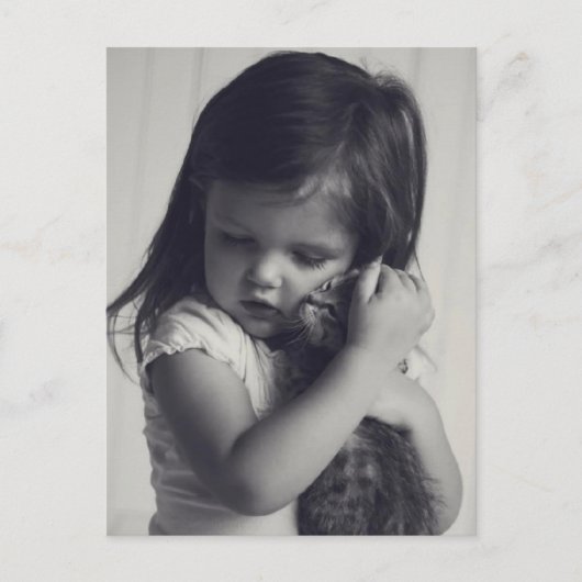 Petite fille et chaton ポストカード (正面)