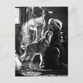 Petite fille et chèvre ポストカード