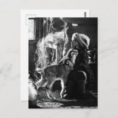 Petite fille et chèvre ポストカード (正面/裏面)