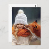 Petite fille et renard ポストカード (正面/裏面)