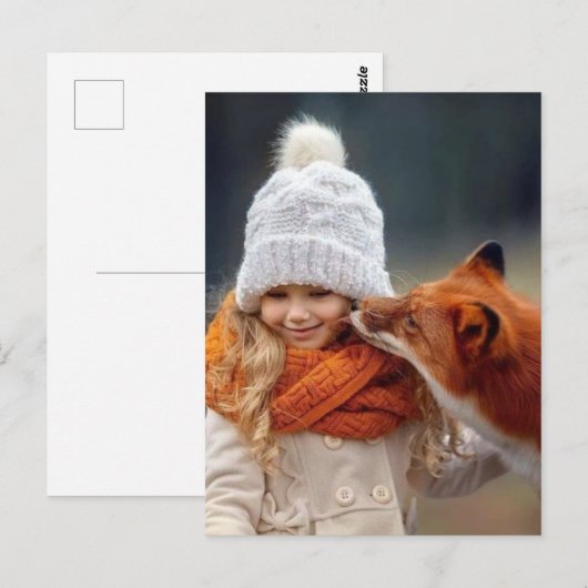 Petite fille et renard ポストカード (正面/裏面)