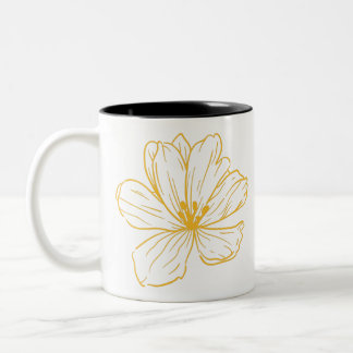 Petite fleur jaune - Kook Art ツートーンマグカップ