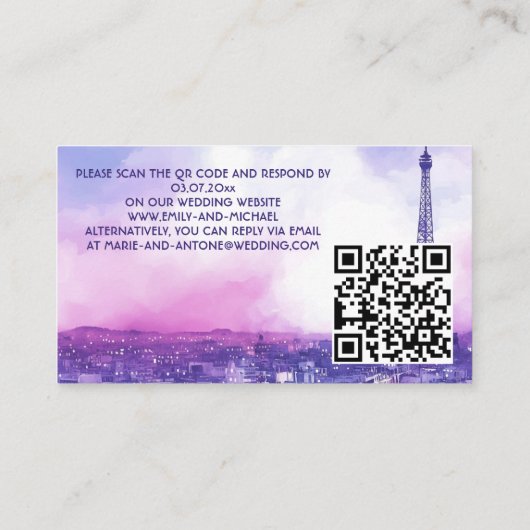 Petite Online Reply Request Amour Éternel  エンクロージャーカード (裏面)