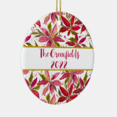 Petite Pointsettiasカスタマイズ可能なセラミックオーナメント セラミックオーナメント (右)