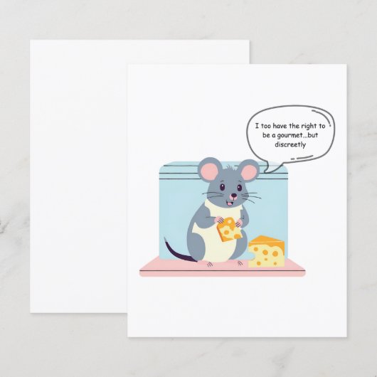 petite souris gourmande , greedy little mouse (正面/裏面)