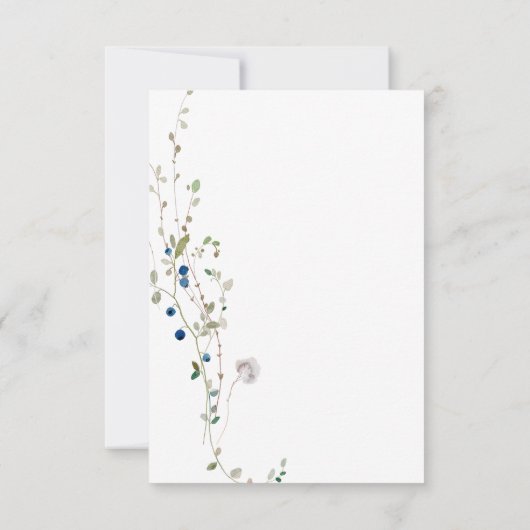 Petite Wildflowerの結婚食事の選択RSVP 出欠カード (裏面)