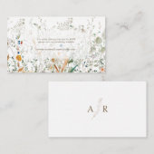 Petite Wildflower RSVPのWeb結婚サイトの囲い エンクロージャーカード (正面/裏面)