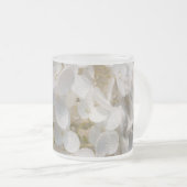 Petites fleurs blanches フロストグラスマグカップ (正面右)