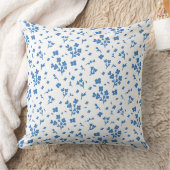 Petites Fleurs Bleues - Élégance et Douceur クッション (ブランケット)