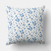 Petites Fleurs Bleues - Élégance et Douceur クッション (裏面)