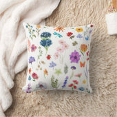 Petites fleurs colorées séchées aquarelles クッション (ブランケット)