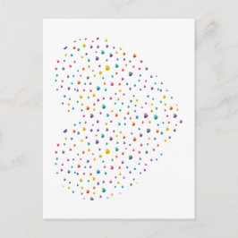 Petits cœurs grand cœur - Aquarelle ポストカード