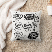Petits plaisirs du quotidien en doodles クッション (ブランケット)