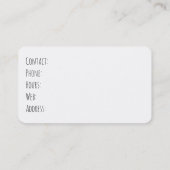 Petoskeyの石、ミシガン湖のカラフルなビーチの石 名刺 (裏面)