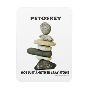 Petoskey -ちょうど別の灰色の石造りの磁石 マグネット