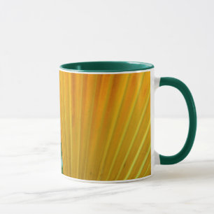 Petr Kratochvilによるカラフルなパームの葉のマグカップ マグカップ